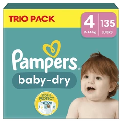 Pampers Baby-Dry Luiers Maxi Geant Maat 4 9-14 KG 135 Stuks