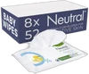 Neutral 0% Baby Wipes Parfumvrij 8 x 52 stuks