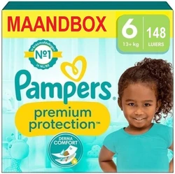 Pampers - Premium Protection - Maat 6 - Maandbox - 148 luiers - 13KG Pampers - Premium Protection - Maat 6 - Maandbox - 148 luiers - 13KG