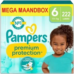 Pampers - Premium Protection - Maat 6 - Mega Maandbox - 222 luiers - 13KG Pampers - Premium Protection - Maat 6 - Mega Maandbox - 222 luiers - 13KG