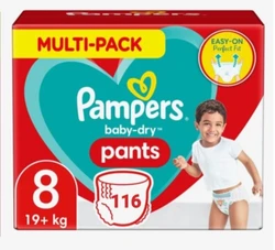 Pampers Baby-Dry Broek Luiers (pants) Maat 8, 116 Luiers (4x29 luiers), 19kg+