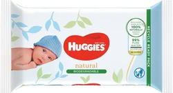 Huggies - Natural Biologisch afbreekbaar - Billendoekjes - 192 babydoekjes - 4 x 48 Huggies - Natural Biologisch afbreekbaar - Billendoekjes - 192 babydoekjes - 4 x 48