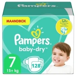 Pampers - Baby Dry - Maat 7 - Maandbox - 128 stuks - 15+ KG Pampers - Baby Dry - Maat 7 - Maandbox - 128 stuks - 15+ KG