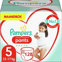 Pampers Premium Protection Pants Maat 5 - 128 Luierbroekjes Maandbox
