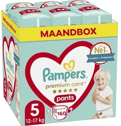 Pampers - Premium Care Pants - Maat 5 - Maandbox - 160 stuks - 12/17KG Pampers - Premium Care Pants - Maat 5 - Maandbox - 160 stuks - 12/17KG