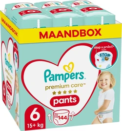 Pampers - Premium Care Pants - Maat 6 - Maandbox - 144 stuks - 15+KG