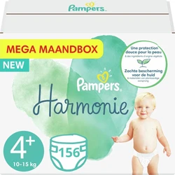 Pampers Harmonie luiers - Maat 4+ - (10kg - 15kg) - 156 Luiers - Maandbox