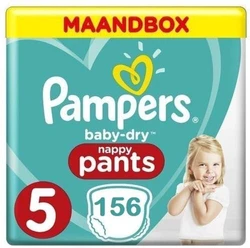 Pampers Baby Dry Pants Maat 5 - 156 Luierbroekjes Maandbox