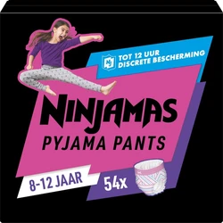 Pampers Ninjamas Nachtluiers Maat 8 (8-12 jaar) Meisje 54 stuks