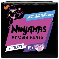 Pampers Ninjamas Pyama Pants Meisje maat 7 (4 tot 7 jaar) - 10 luiers