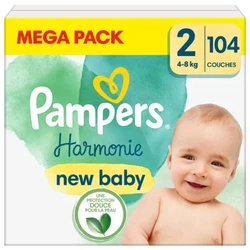 Pampers - Harmonie - Maat 2 - Mega Pack - 104 stuks Pampers - Harmonie - Maat 2 - Mega Pack - 104 stuks
