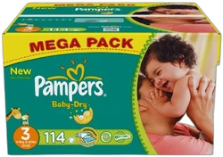Pampers Baby-Dry maat 3 - 114 luiers