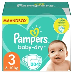 Pampers - Baby Dry - Maat 3 - Maandbox - 204 stuks