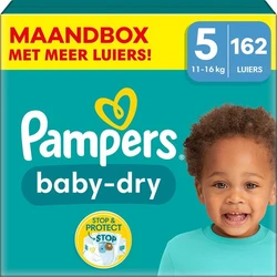 Pampers - Baby Dry - Maat 5 - Maandbox - 162 stuks - 11/16 KG Pampers - Baby Dry - Maat 5 - Maandbox - 162 stuks - 11/16 KG