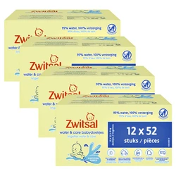 Zwitsal Water & Care Babydoekjess - 48 x 52 stuks