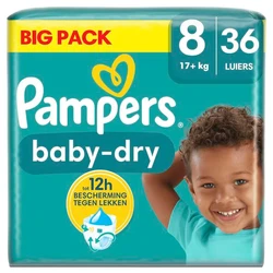 Pampers Baby-Dry luiers Maat 8 - 36 luiers Pampers Baby-Dry luiers Maat 8 - 36 luiers