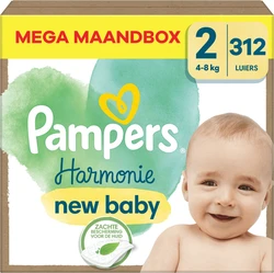 Pampers - Harmonie - Maat 2 - Mega Maandbox - 312 stuks Pampers - Harmonie - Maat 2 - Mega Maandbox - 312 stuks