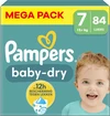 Pampers - Baby Dry - Maat 7 - Mega Pack - 84 stuks Pampers - Baby Dry - Maat 7 - Mega Pack - 84 stuks