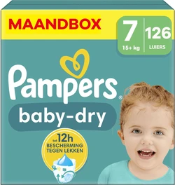 Pampers - Baby Dry - Maat 7 - Maandbox - 126 stuk Pampers - Baby Dry - Maat 7 - Maandbox - 126 stuk