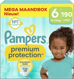 Pampers - Premium Protection - Maat 6 - Mega Maandbox - 190 luiers Pampers - Premium Protection - Maat 6 - Mega Maandbox - 190 luiers