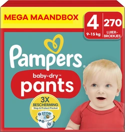 Pampers - Baby Dry Pants - Maat 4 - Mega Maandbox - 270 stuks