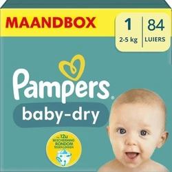Pampers Baby Dry Maat 1 met 84 luiers Pampers Baby Dry Maat 1 met 84 luiers