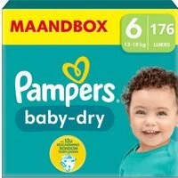 Pampers Baby Dry Maat 6 - 176 Luiers Maandbox Pampers Baby Dry Maat 6 - 176 Luiers Maandbox