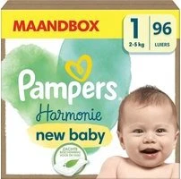 Pampers Harmonie Maat 1 - 96 Luiers Maandbox