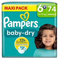 Pampers Baby-Dry maat 6+ 74 luiers Pampers Baby-Dry maat 6+ 74 luiers