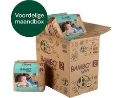 BAMBO Nature luiers - Maat 2 (3-6 kg) - 180 stuks Maandbox