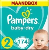 Pampers Baby Dry Maat 2 - 174 Luiers Maandbox
