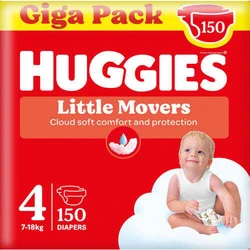 Huggies Little Movers Maat 4 - 150 luiers