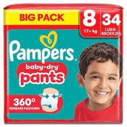 Pampers Baby-Dry Pants Maat 8 - 34 Luierbroekjes