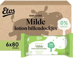 Etos Lotion Billendoekjes Mild 6-pak (6x80)