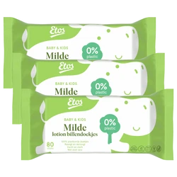 Etos Lotion Billendoekjes Mild 3-pak (3x80)