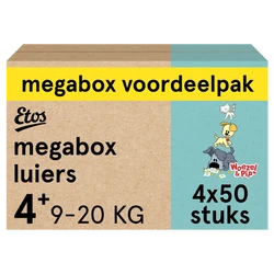 Etos Woezel & Pip Luiers Maxi+ Maat 4 - 200 luiers
