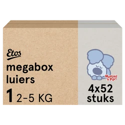 Etos Woezel & Pip Luiers Newborn Maat 1 - 208 luiers