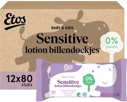 Etos Baby Lotion Sensitive Billendoekjes - 960 stuks (12 x 80 stuks) Etos Baby Lotion Sensitive Billendoekjes - 960 stuks (12 x 80 stuks)