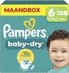 Pampers - Baby Dry - Maat 6 - Maandbox - 138 Stuks Pampers - Baby Dry - Maat 6 - Maandbox - 138 Stuks