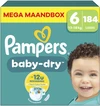 Pampers - Baby Dry - Maat 6 - Mega Maandbox - 184 Stuks Pampers - Baby Dry - Maat 6 - Mega Maandbox - 184 Stuks