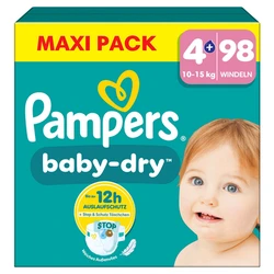 Pampers Baby-Dry maat 4+ - 98 luiers Pampers Baby-Dry maat 4+ - 98 luiers
