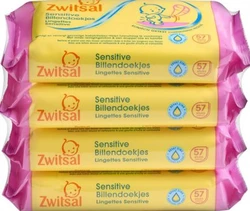 Zwitsal Sensitive billendoekjes 4-pak (4 x 57)