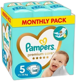 Pampers - Premium Care - Maat 5 - Maandbox - 148 luiers