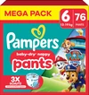 Pampers - Baby-Dry Pants Maat 6 (14kg-19kg) - 76 Luiers