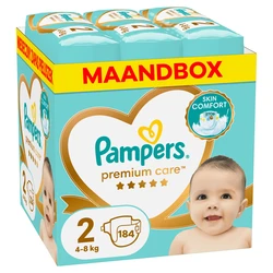 Pampers - Premium Care - Maat 2 - Maandbox - 184 luiers